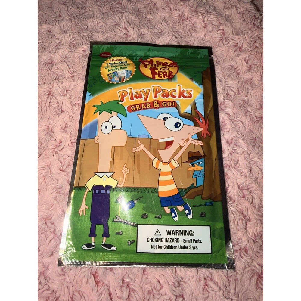 Disney Phineas & Ferb Play Pack Grab & Go Activity Coloring Book Travel
